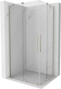 Mexen Velar Duo, sprchový kút s posuvnými dverami 90 x 80 cm, 8mm číre sklo, brúsená oceľ, 871-090-080-02-97