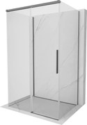 Mexen Rox-3S, 3-stenný sprchový kút 95 x 70 cm, 8mm číre sklo, grafitový profil, 8C2-095-070-95-00-3S