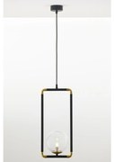 Jupiter 2023 - Luster na lanku ZAFRA 1xG9/10W/230V čierna/zlatá/číra