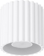 Stropné svietidlo Aura, 1x biele hliníkové tienidlo, (10 cm)