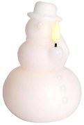 SIRIUS LED vosková svíčka sněhulák, bílý, 12,6 cm