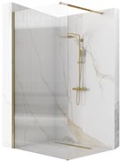 Rea Aero Intimo, sprchová zástena 100x200 cm, 8mm číre sklo, zlatá matná profil, REA-K4126