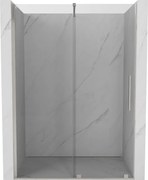 Mexen Velar, posuvné sprchové dvere do otvoru 130 cm, 8mm číre sklo, brúsená oceľ, 871-130-000-01-97