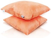 Vankúš svetlooranžový semiš EMI, Vankúš 45x45 cm