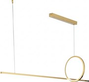 Toolight Toolight, LED závesné osvetlenie 100cm, 25W, 3000K, 2000lm, LHJ111-CP C, zlatá matná, OSW-50071