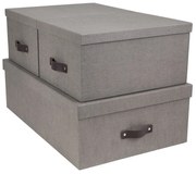Úložné boxy s vekom v súprave 3 ks Inge – Bigso Box of Sweden