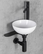 Sapho Sapho, TETRIS držiak s umývadlom na dosku, stojanová batéria vpravo, čierna mat, TZ427-01