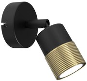 Nástenné bodové svietidlo MIZU 1xGU10/8W/230V čierna/mosadz