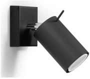 Čierne bodové svietidlo 8x10 cm Etna – Sollux