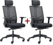 Kancelárska stolička WATT 1+1 ZADARMO, čierna
