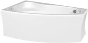 Cersanit Sicilia, asymetrická rohová vaňa ľavá 160x100cm + nožičky, biela, S301-036