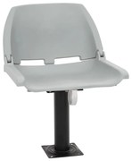 2-dielne skladacie sedadlo do člna bez vankúša, sivé 48x51x41cm 3284273