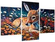 Obraz - Maľované srne (90x60 cm)
