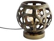 Priemyselná stolná lampa starožitné zlato - Bobby