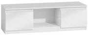 TV stolík 140 sklo Biely/Biely Lesk