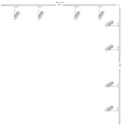 Zuma Line 3587 - Bodové svietidlo v lištovom systéme LISA 8xGU10/35W/230V biela