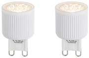 Sada 2ks G9 24mm stmievateľných LED žiaroviek 3W 300lm 2700K
