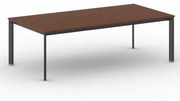Kancelársky stôl PRIMO INVITATION, čierna podnož, 2400 x 1200 mm, čerešňa