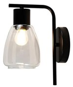 Nástenná lampa MOLDO 1xE27/40W/230V čierna/číra