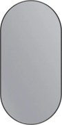 Erga Oval, oválne zrkadlo 45x90cm, čierny rám, ERG-V01-OVAL-4590-BK