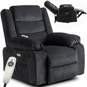 Masážne kreslo AMADEO čierne