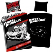 Bavlnené posteľné obliečky Rýchlo a zbesilo - Fast &amp; Furious - so svietiacim efektom - 100% bavlna - 70 x 90 cm + 140 x 200 cm