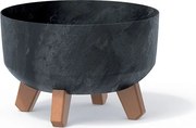 Nízky kvetináč GRACIE EFFECT antracitový