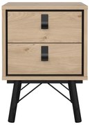 Nočný stolík v dekore duba v prírodnej farbe Ry – Tvilum