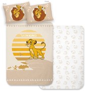 Detská posteľná bielizeň do detskej postieľky Levíkráľ Malý Simba, 100 x 135 cm, 40 x 60 cm