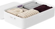 Rotho Úložný box do skrine s vekom a priehradkou na levanduľu, šatníkový organizér LISORA - XL, 73,5 × 47,5 × 18 cm