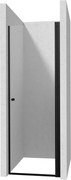 Deante Kerria Plus, 1-krídlové sprchové dvere 80x200 cm, 6mm číre sklo, čierny profil, DEA-KTSWN42P