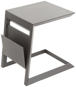 DEOKORK Kovový odkladací stolík LISABON (šedo-hnedá)
