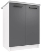 Kuchynská skrinka Belini spodná 60 cm šedý mat s pracovnou doskou TOR SD2-60/0/WT/SR/0/B1