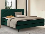 Posteľ Parana 160x200 cm, fľaškovo zelená zamatová látka%