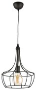 Jupiter 1654 - Luster na lanku FOX 1xE27/60W/230V čierna