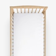 Goldea bavlnená plachta do detskej postieľky - biela 70 x 140 cm