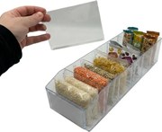 usporadejto.cz Úložný box, ideálny do špajzy, s etiketou + 2 priehradky, BITO, 40x13 cm