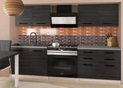 Kuchynská linka Belini 160 cm eben kráľovský s pracovnou doskou Kompakto2  TOR KOMPAKTO2/2/WT/HK/0/B1