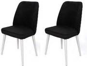 Súprava jedálenských stoličiek Tutku Black and White, 2 ks