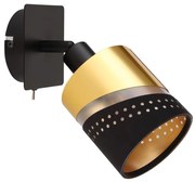 Globo 54046-1 - Nástenné bodové svietidlo OR 1xE14/25W/230V čierna/zlatá