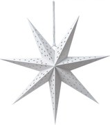 Biela závesná vianočná papierová hviezda L - 60*22*60 cm