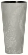 Kvetináč TUBUS SLIM BETON EFFECT s vložkou 30 cm,sivý, 30 cm
