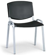 Konferenčná stolička Design - sivé nohy, čierna