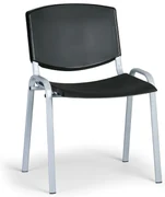 Konferenčná stolička Design - sivé nohy, čierna