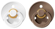 BIBS Colour cumlíky, kaučuk 2ks - veľkosť 2 - White Dark oak