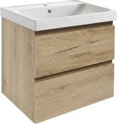 Kúpeľňová skrinka s umývadlom SAT B-Way 59x50x45 cm dub mat BWAY260OAKU5