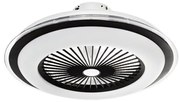Milagro LED Stmievateľné stropné svietidlo s ventilátorom ZEPHYR LED/48W/230V čierna + DO MI1952