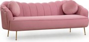 Třímístná pohovka Istiridye II 215 cm růžová