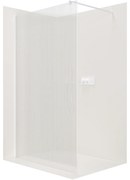 CERANO - Sprchová zástena Walk-in Onyx Ľ/P - guľatá vzpera - biela matná, ryhované sklo - 100x200 cm, CER-CER-8050BD292