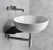 Sapho Sapho, TETRIS umývadlo s držiakom pre podomietkovou batériu, čierna matná, TZ429-01